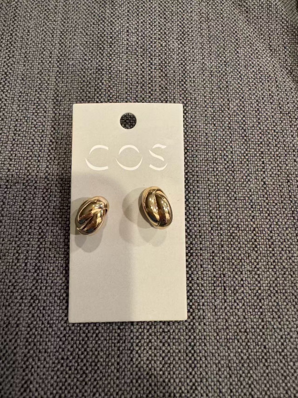 COS Gold-Tone Knot Stud Earrings